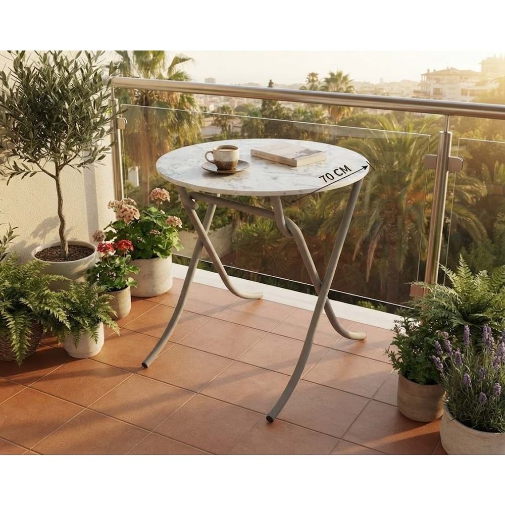Alesta Life Sunta Lam Yuvarlak Masa 70cm