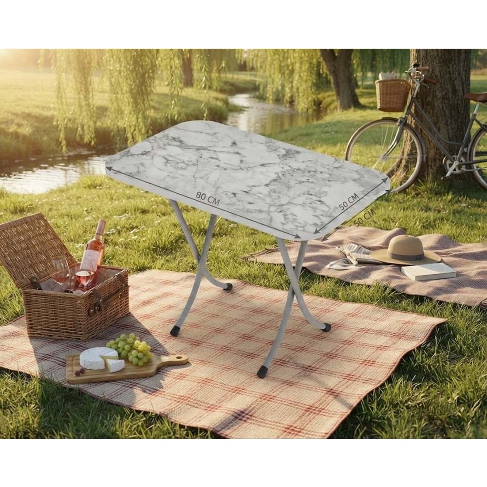 Alesta Life Sunta Lam Piknik Masası 50x80cm 55cm Yükseklik