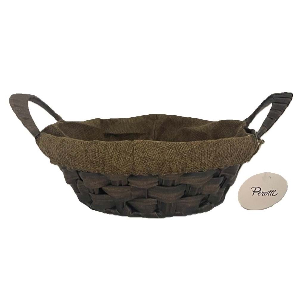 PEROTTİ YUVARLAK EKMEK SEPETİ KOYUKAHVERENGİ