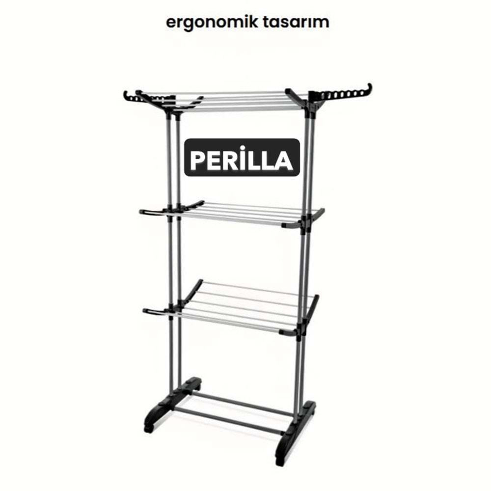 PERİLLA 3 KATLI KURUTMALIK ALÜMİNYUM