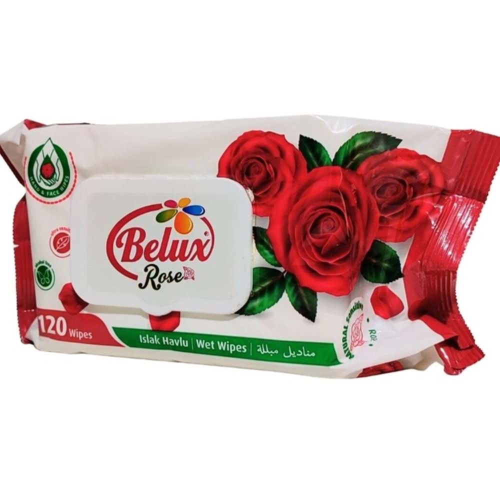 BELÜX ROSE 120 Lİ ISLAK MENDİL *12