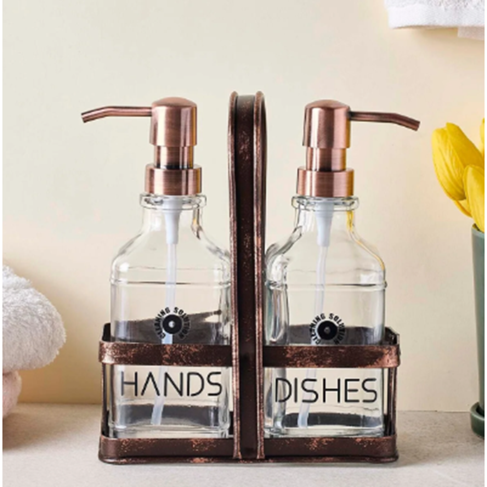 PEROTTİ RAME ESKİTME METAL SITANDLI RETRO 2 LiSIVI SABUNLUK 500 ml