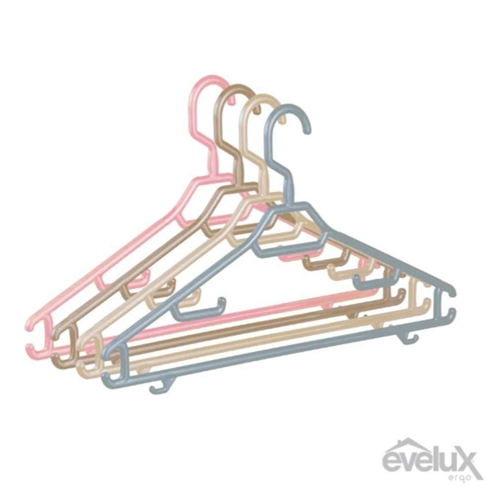 EVELÜX 6LI EKO ELBİSE ASKISI *24