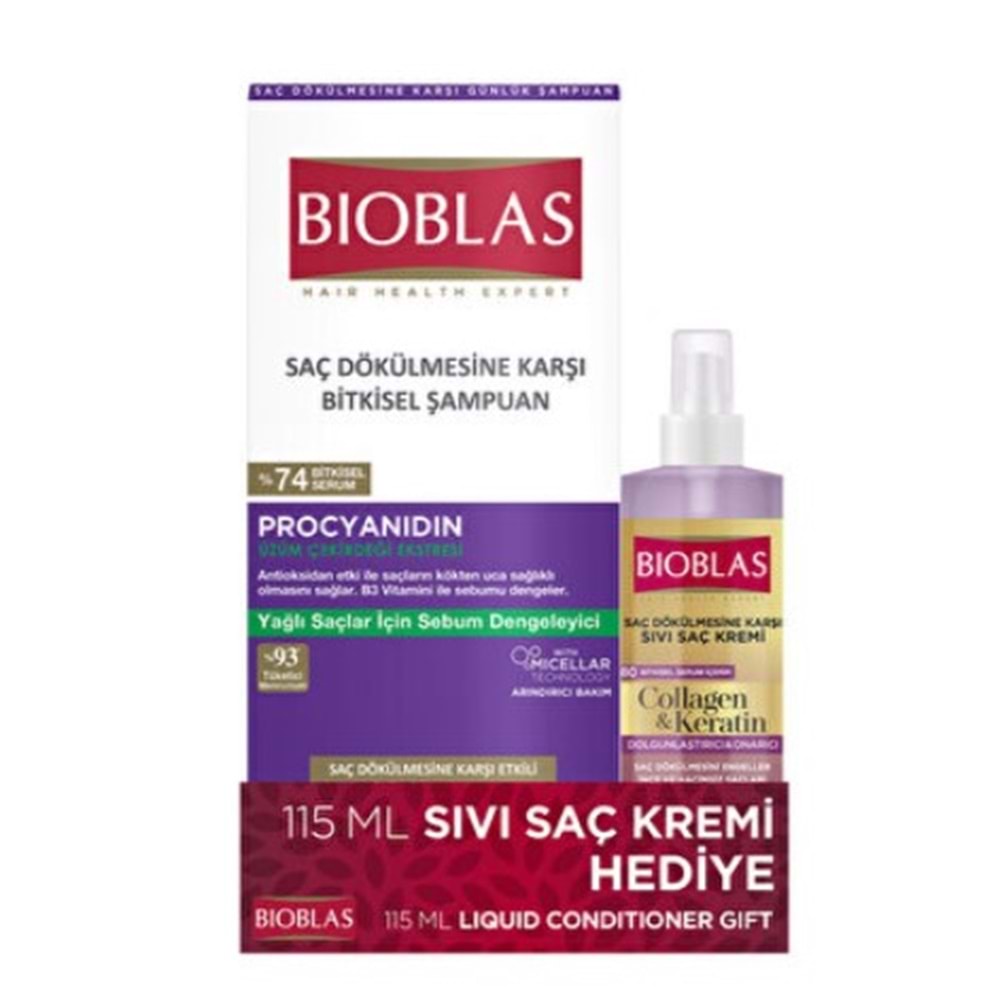 BIOBLAS SAÇ DÖKÜLMESİNE KARŞI BİTKİSEL ŞAMPUAN 360ML