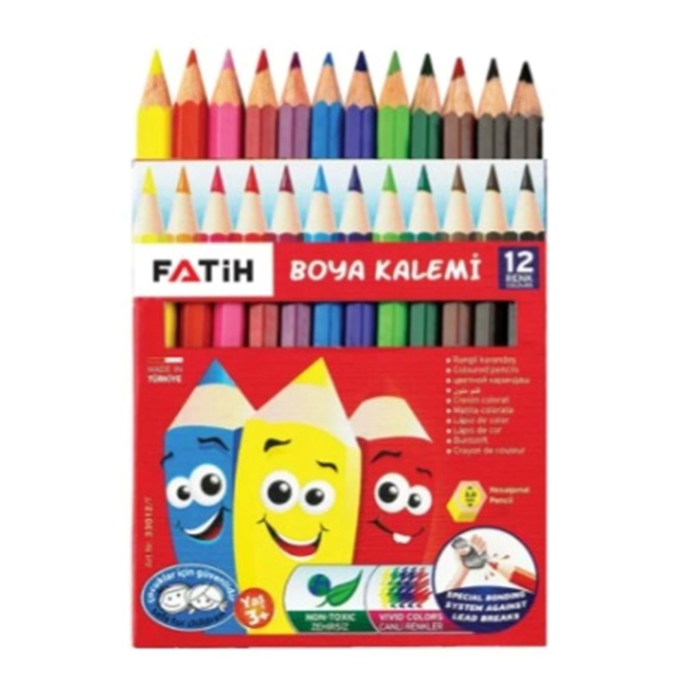 FATİH BOYA KALEMİ 12 Lİ TAM BOY