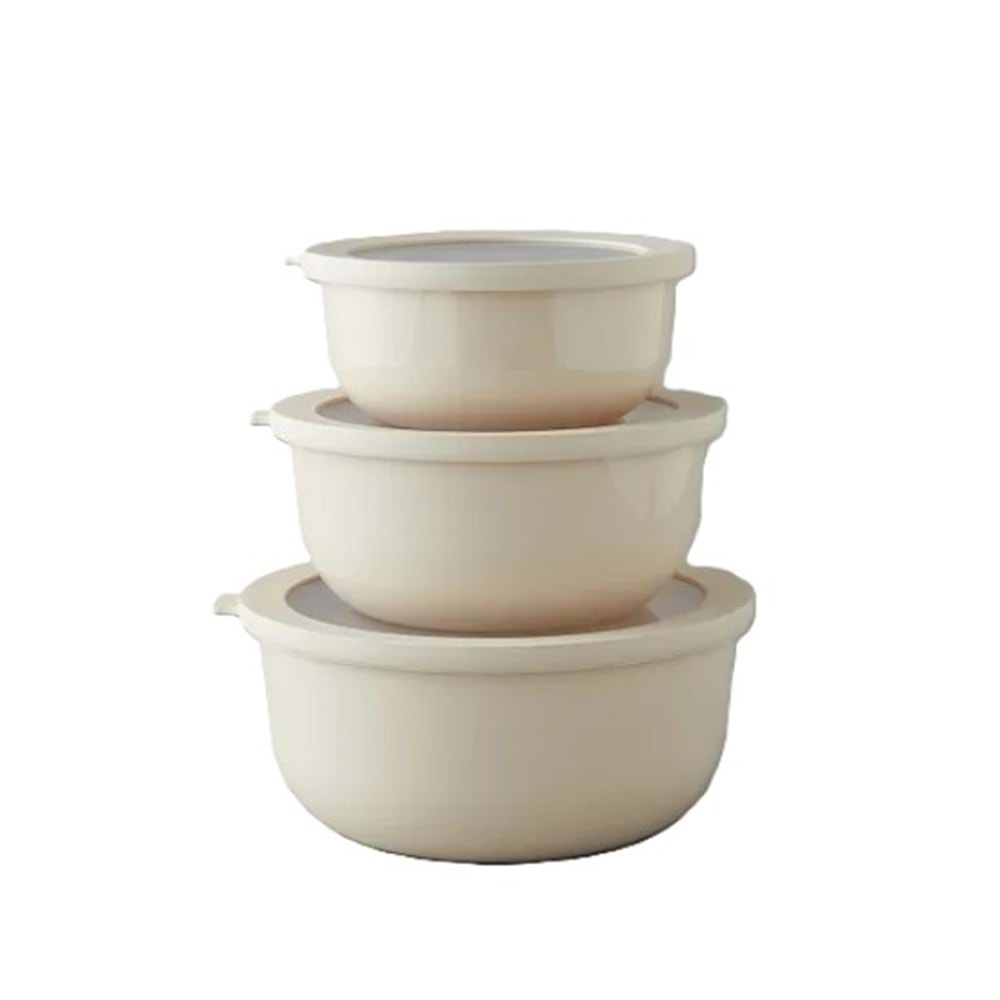 QUKA AYZA 3 LÜ YUVARLAK SAKLAMA KABI SETİ