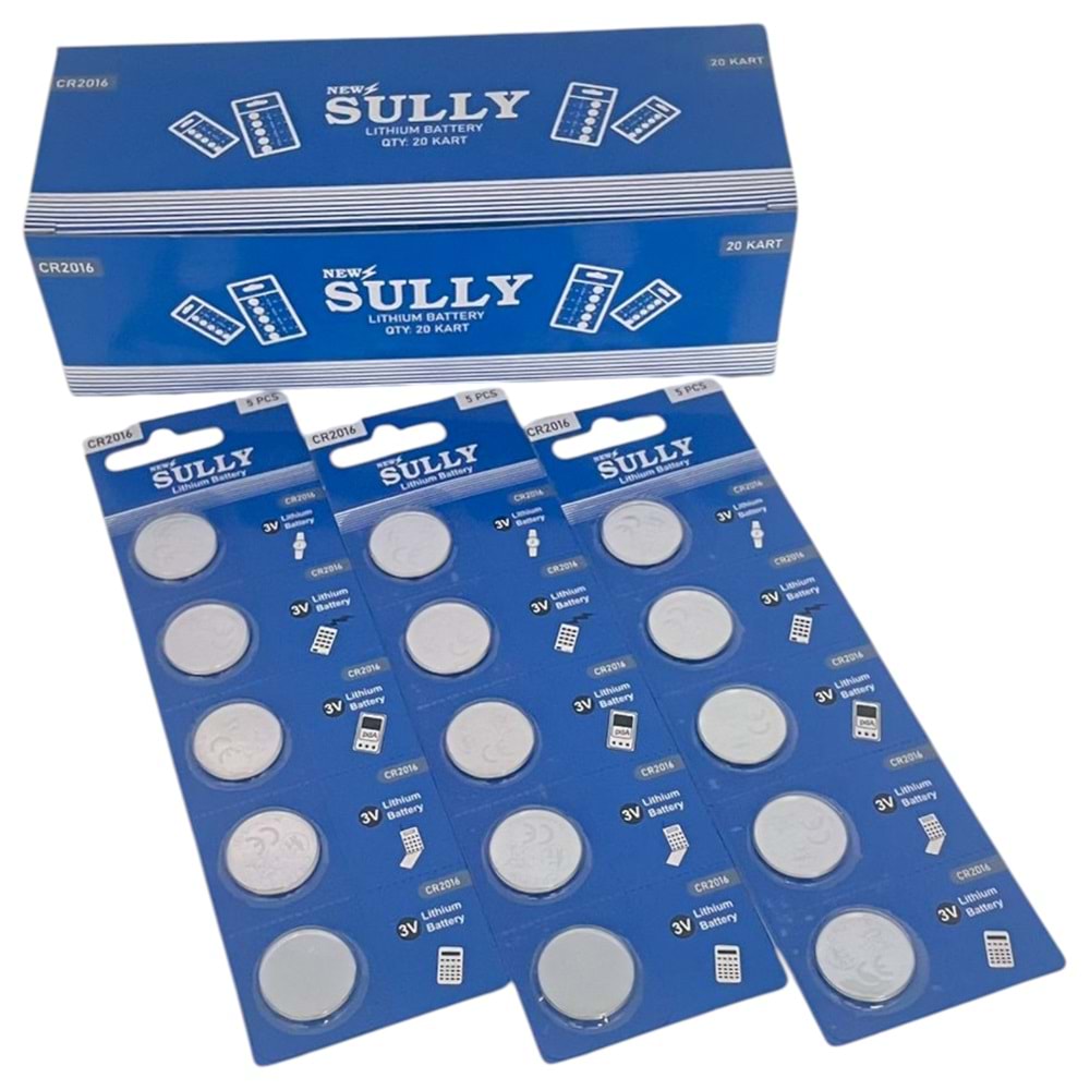 SULLY PARA PİL CR2016 KARTELA 5 Lİ *20 / *200