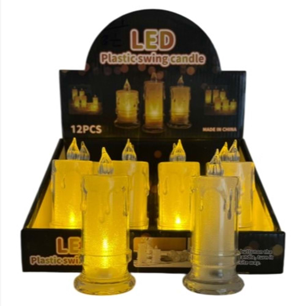 REAL PİLLİ LED MUM *12