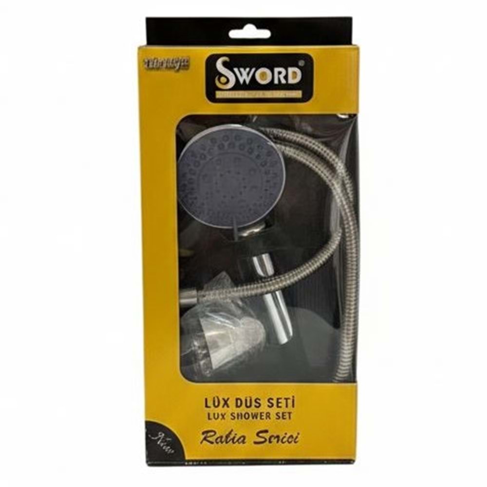 SWORD LÜX DUŞ SETİ RABİA KUTULU BAŞLIK ÖRGÜLÜ HORTUM TUTUCU