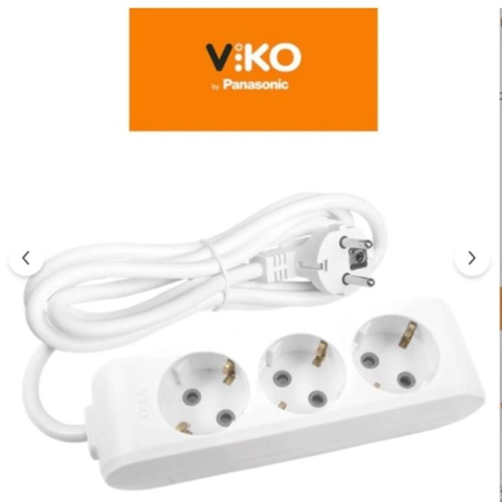 VİKO ÜÇLÜ TOPRAKLI PRİZ 3M *12