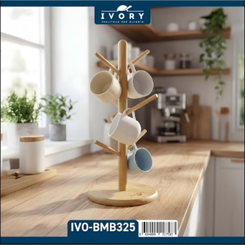IVORY BAMBU FİNCAN VE KUPA ASKILIĞI 60*