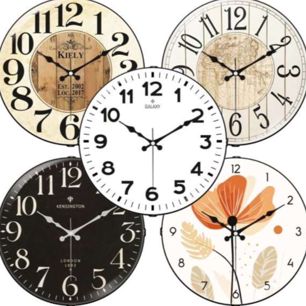 GALAXY PLASTİK BOMBELİ SAAT KARIŞIK