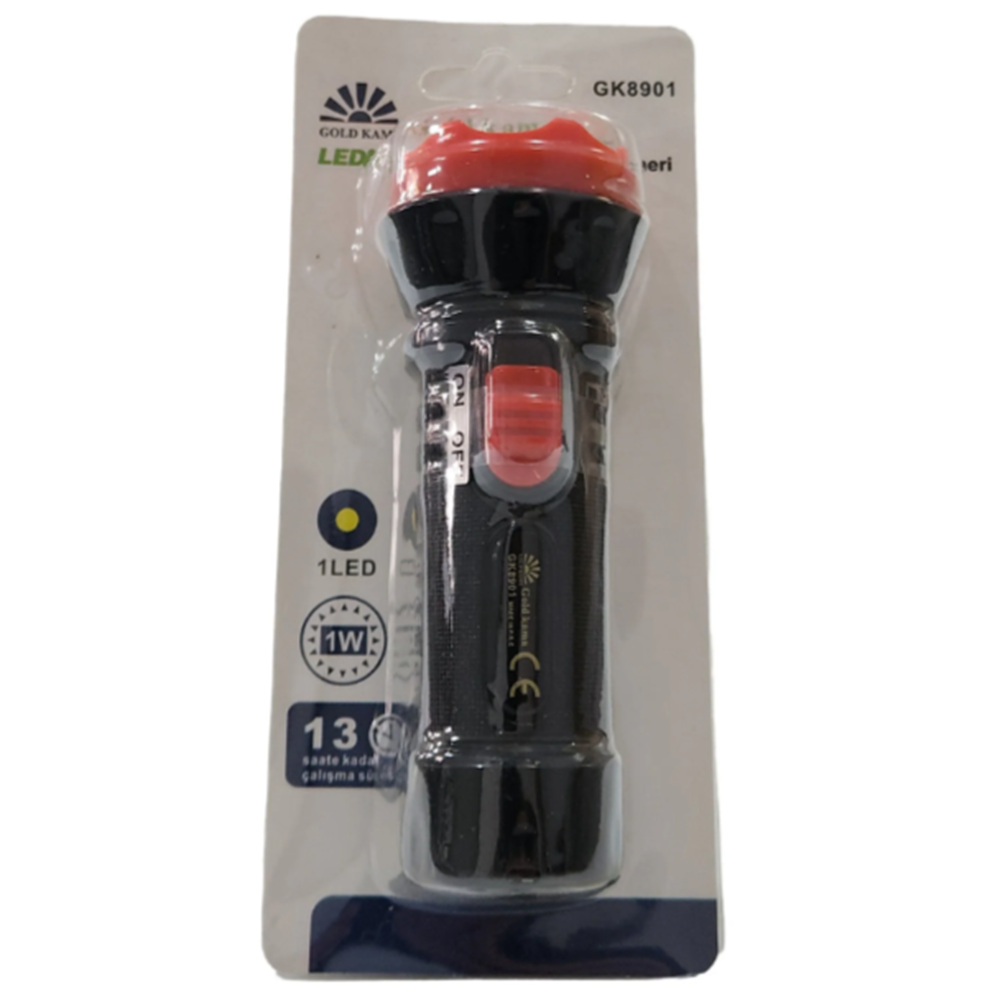 GOLD KAMA KÜÇÜK ŞARJLI UZUN MESAFELİ LED EL FENERİ