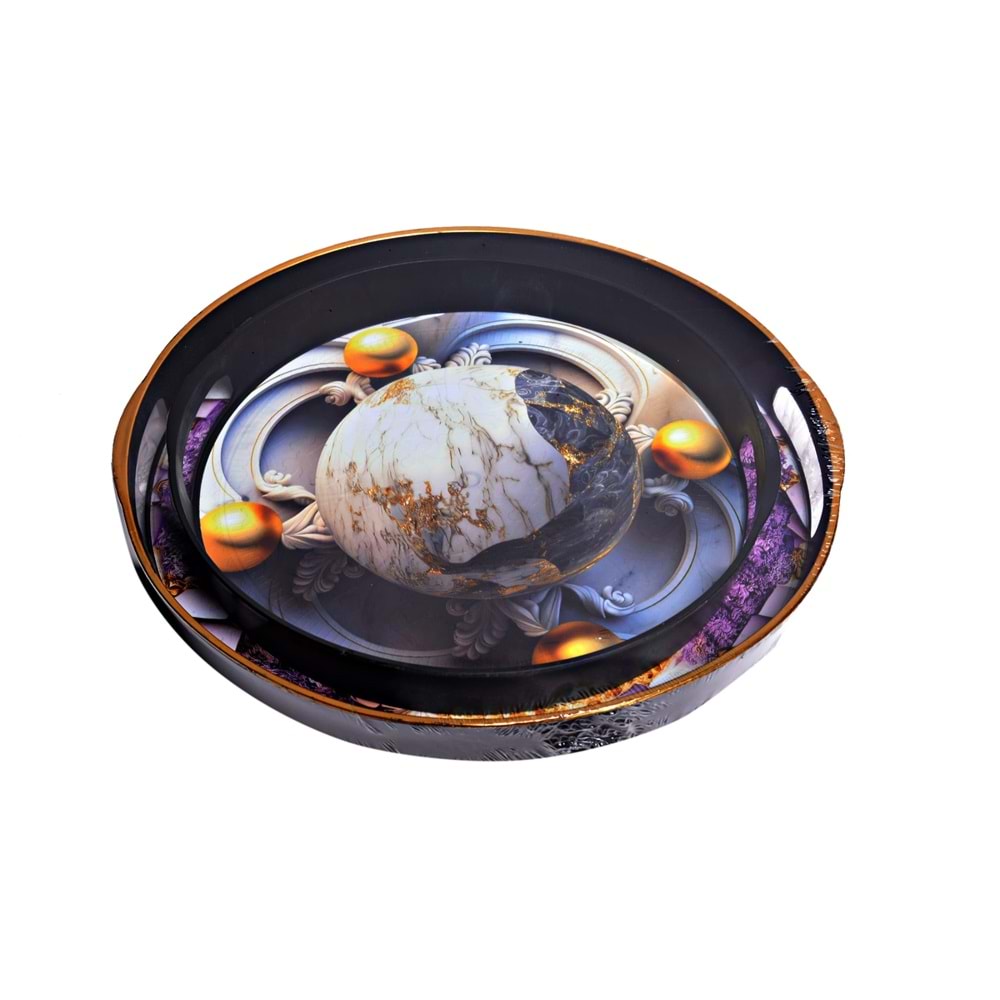 2 Lİ B.YUV SİYAH TEPSİ BÜYÜK BOY *18