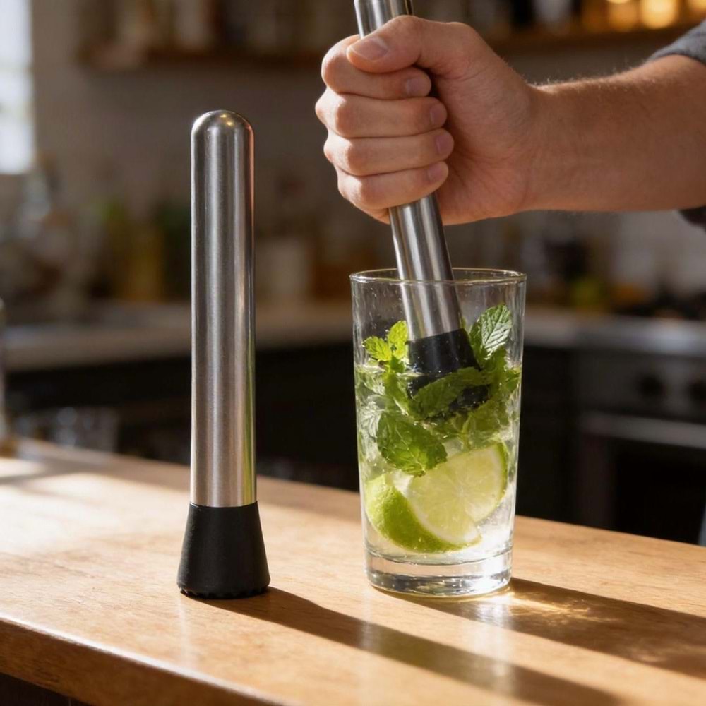 IVORY ÇELİK EZİCİ VE KOKTEYL KARIŞTIRICI HAVAN 200*