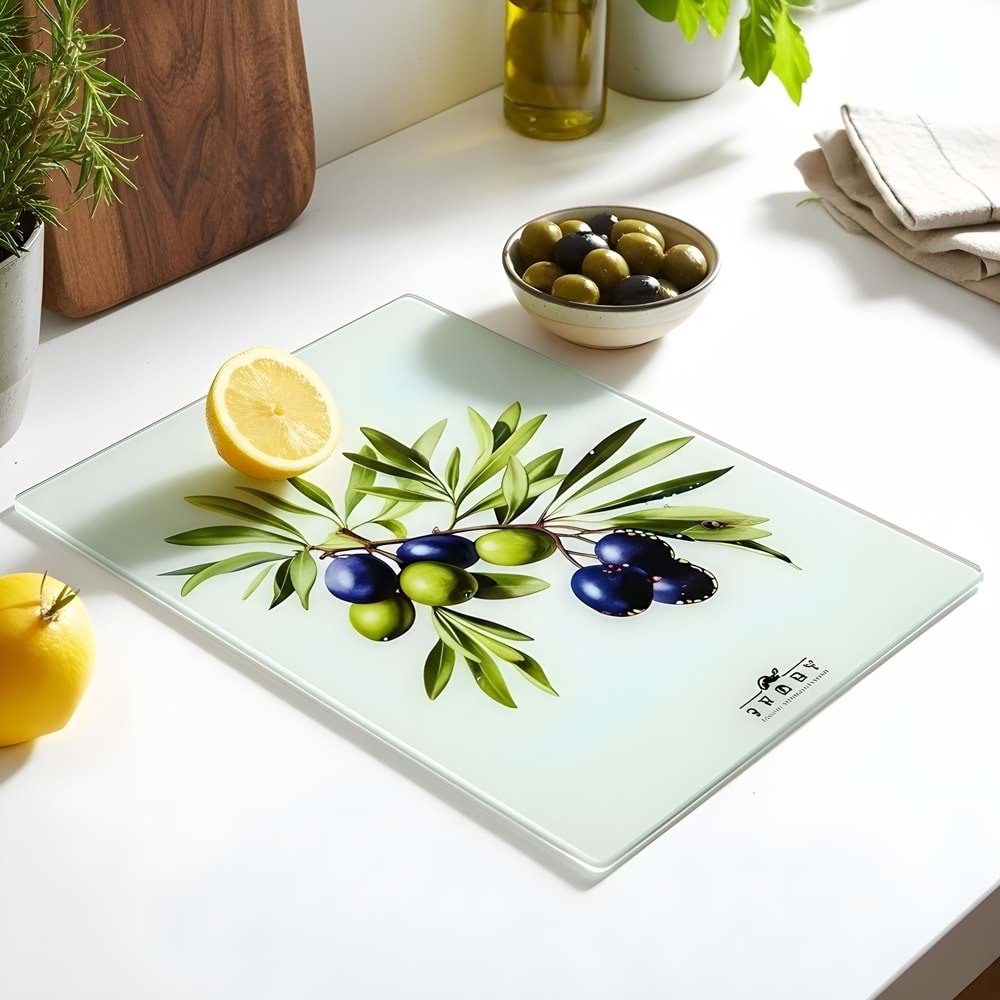 IVORY 25X35 ÇİÇEK DESENLİ CAM KESİM PANOSU 20*