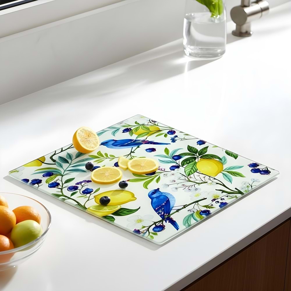 IVORY 25X35 ÇİÇEK DESENLİ CAM KESİM PANOSU 20*