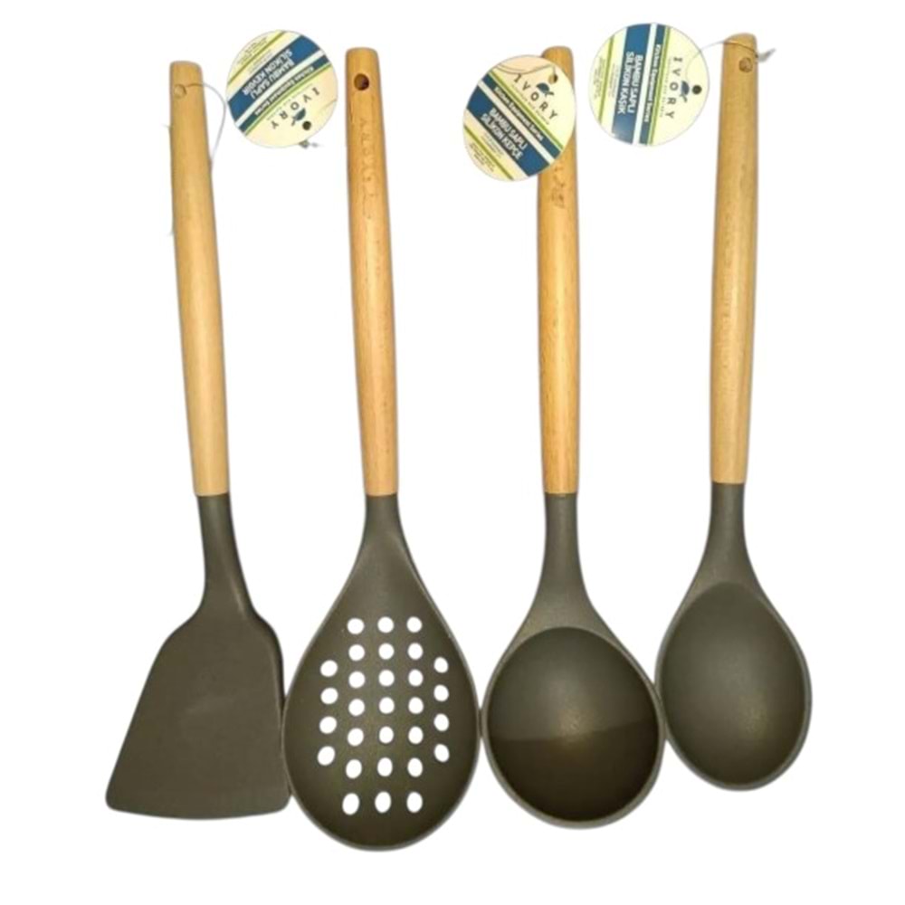 IVORY BAMBU SAPLI SİLİKON MİNİ KEVGİR PK24 240*