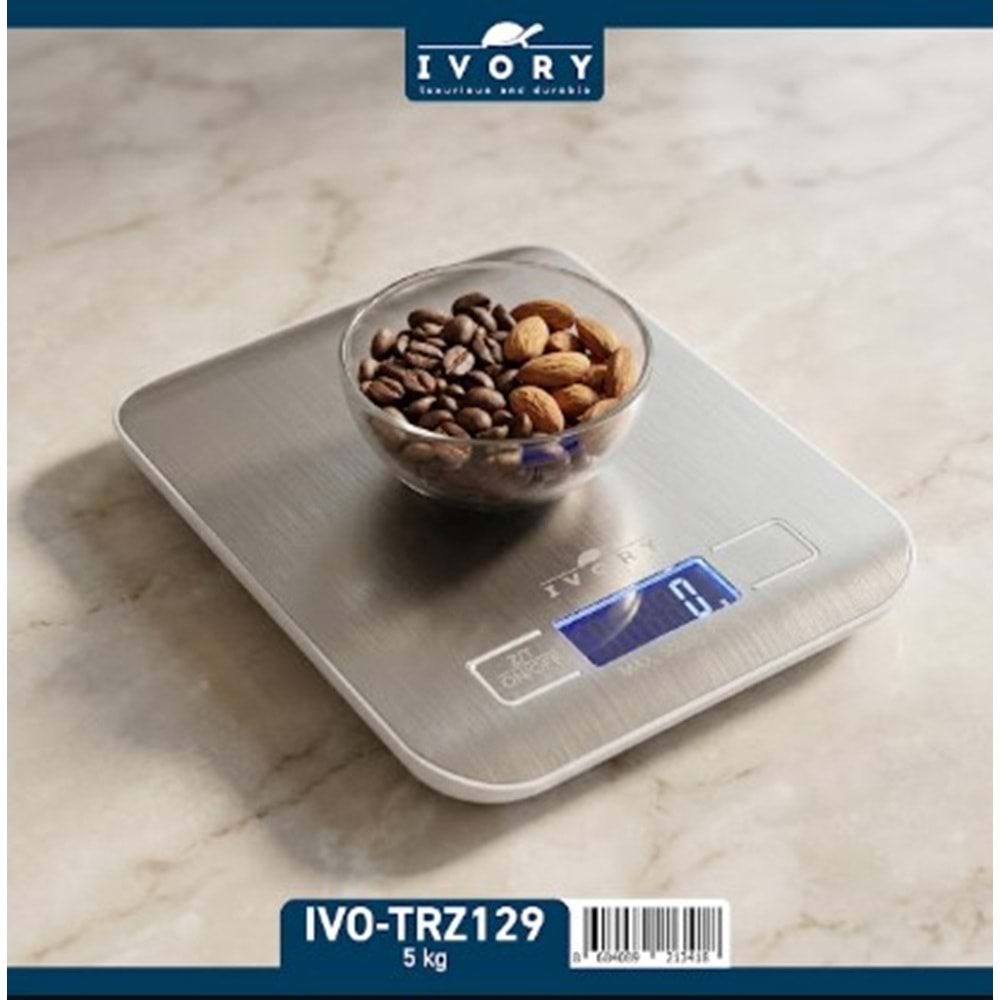 IVORY 5 KG DİJİTAL MUTFAK TERAZİSİ 40*