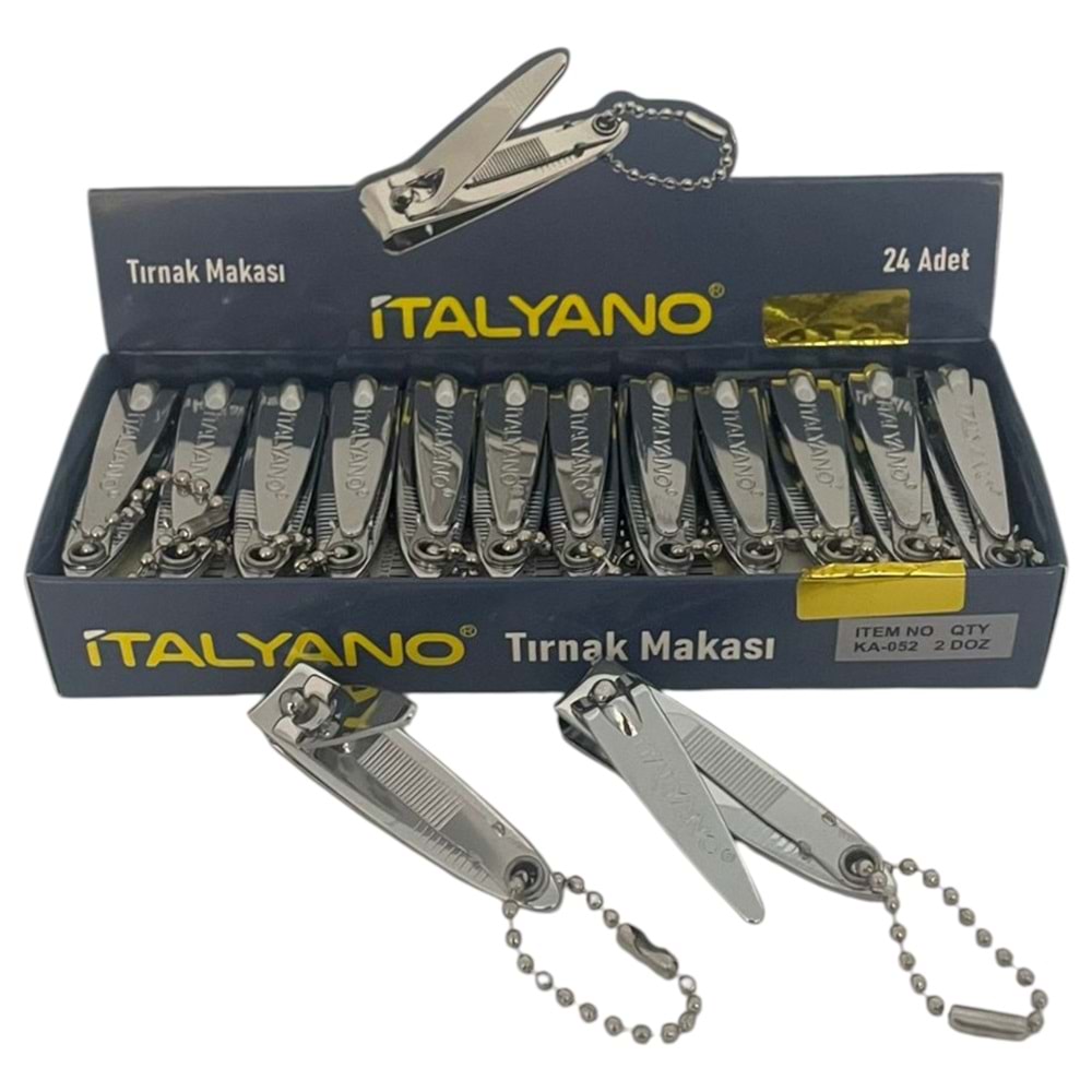 İTALYANO KÜÇÜK BOY TIRNAK MAKASI SADE METAL *24 / *1200