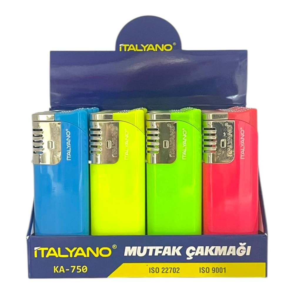 İTALYANO BÜYÜK TAKOZ DÜZ RENK RÜZGAR ÇAKMAK *20 / *320