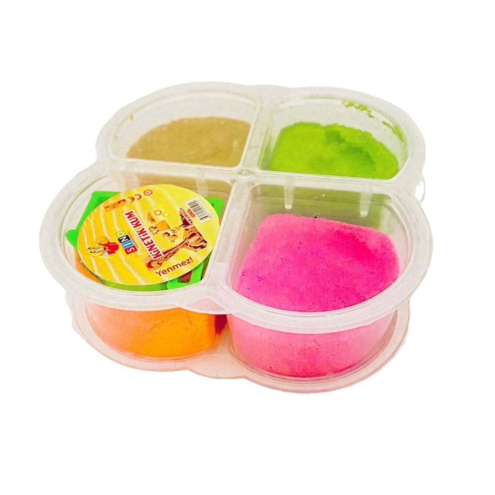 SİNO KİNETİK KUM 240GR 4 BÖLMELİ 4 RENK