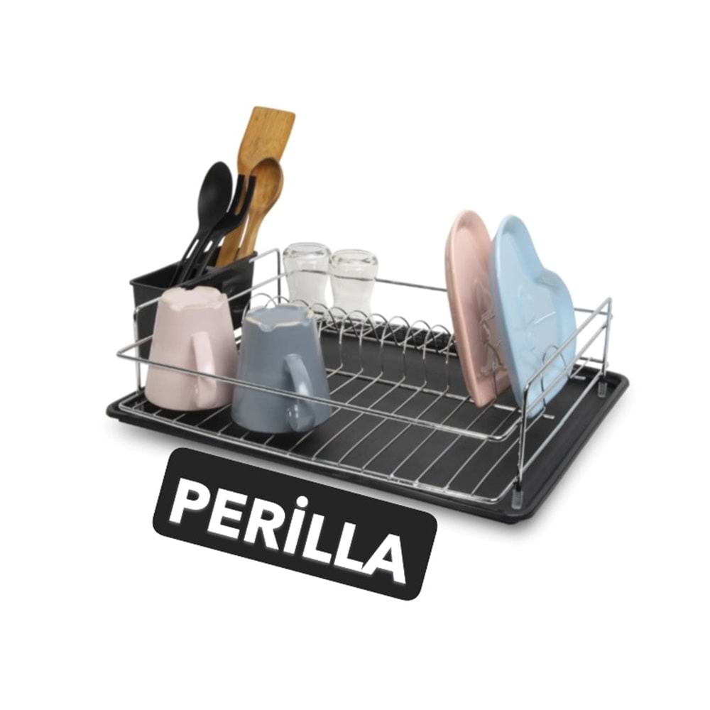 PERİLLA KROM TEK KATLI BULAŞIKLIK *10 TABAKLIK