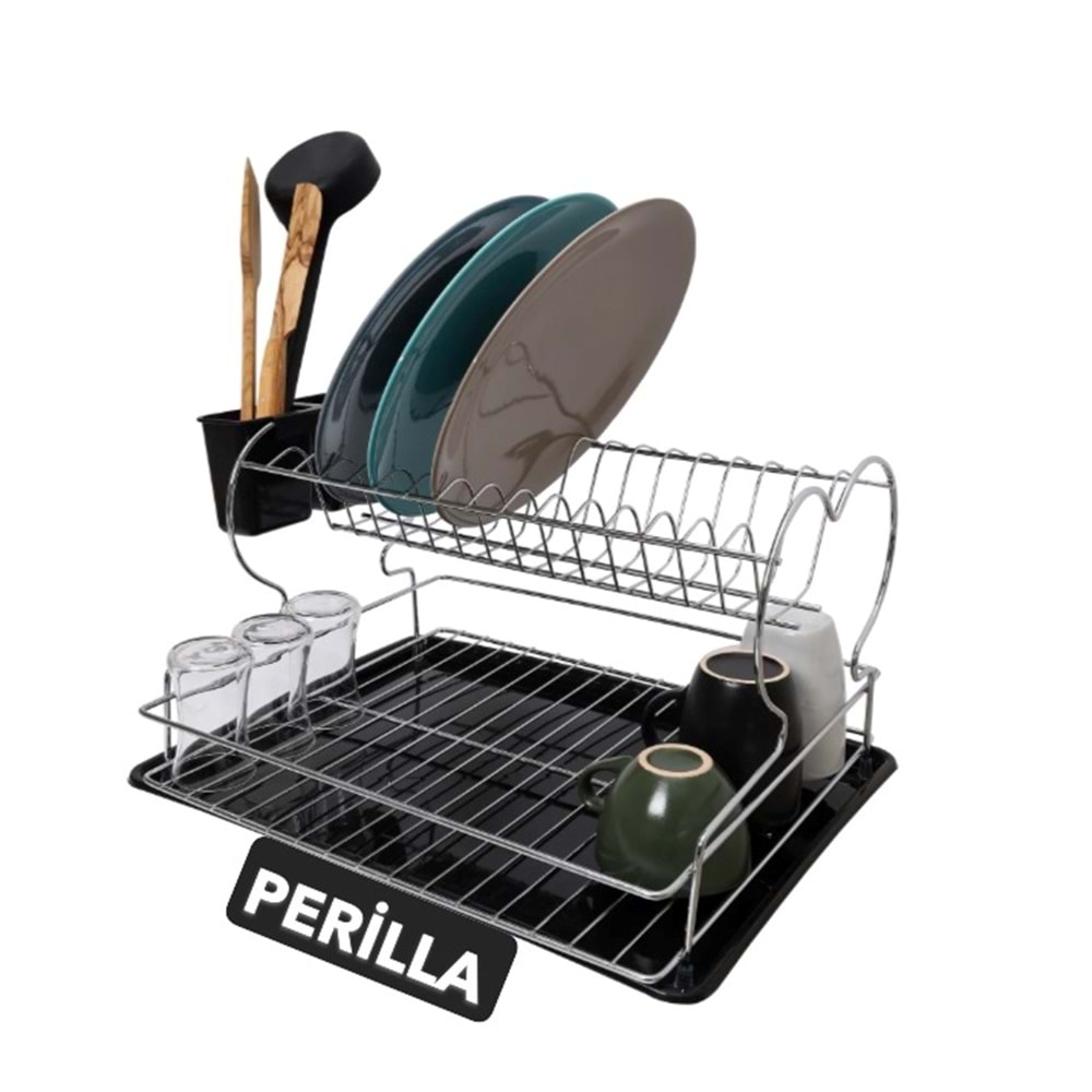 PERİLLA KROM İKİ KATLI BULAŞIKLIK *4 TABAKLIK