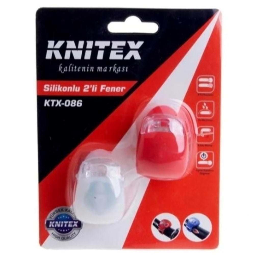 KNİTEX 2 Lİ SİLİKONLU BİSİKLET FENERİ