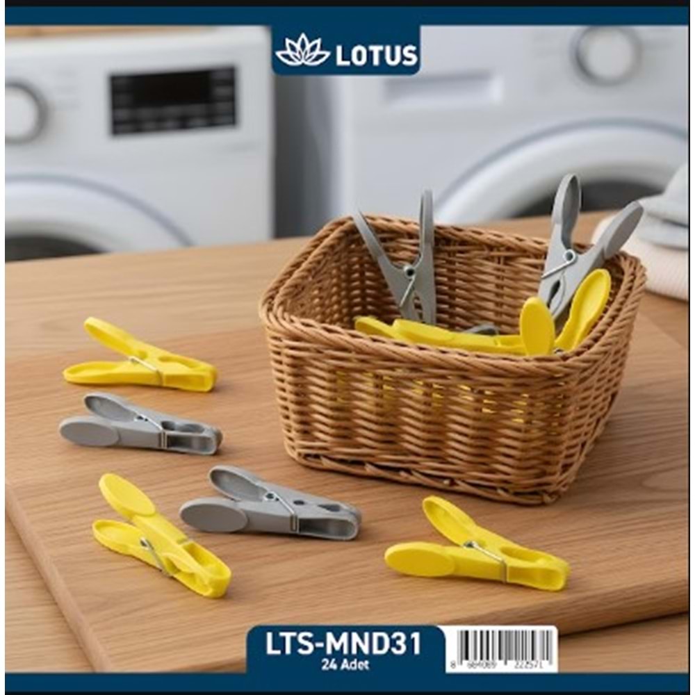 LOTUS 24 LÜ BÜYÜK PLASTİK MANDAL 72*