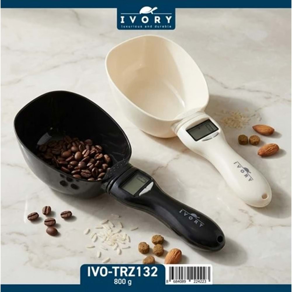 IVORY 800 GR. DİJİTAL ÖLÇÜM KAŞIĞI 60*