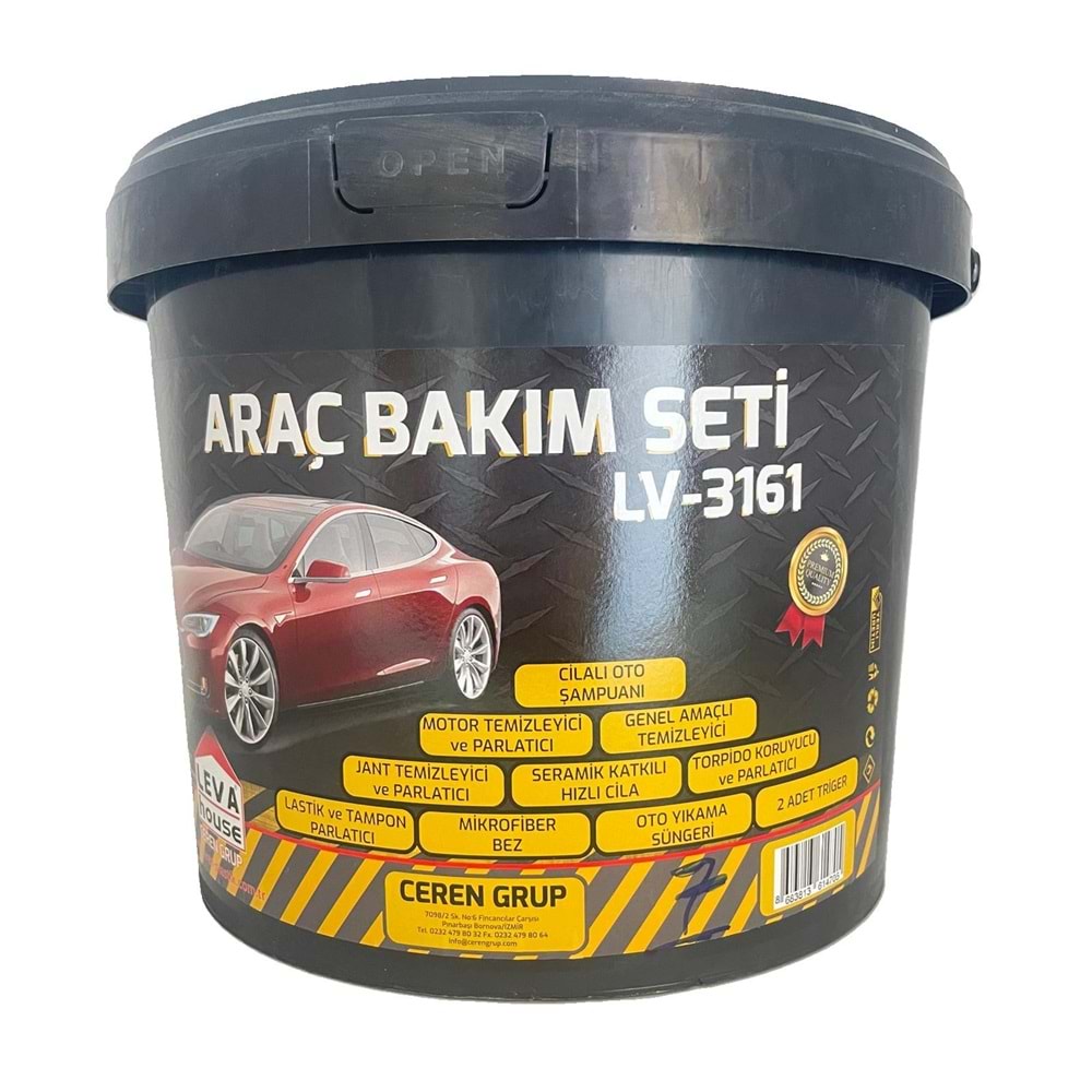 LV ARAÇ BAKIM SETİ KOVA İÇİNDE