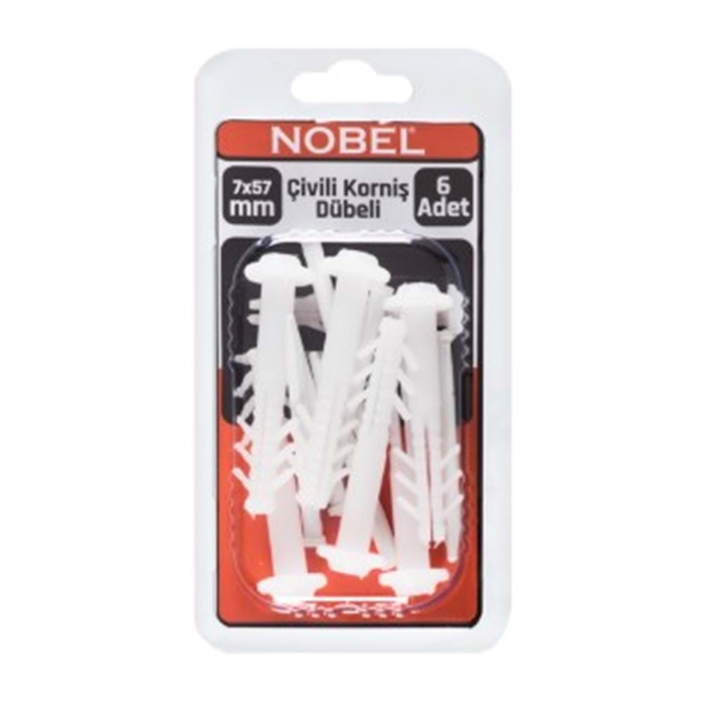 NOBEL FIX ÇİVİLİ KORNİŞ DÜBELİ 7 MM 6 LI