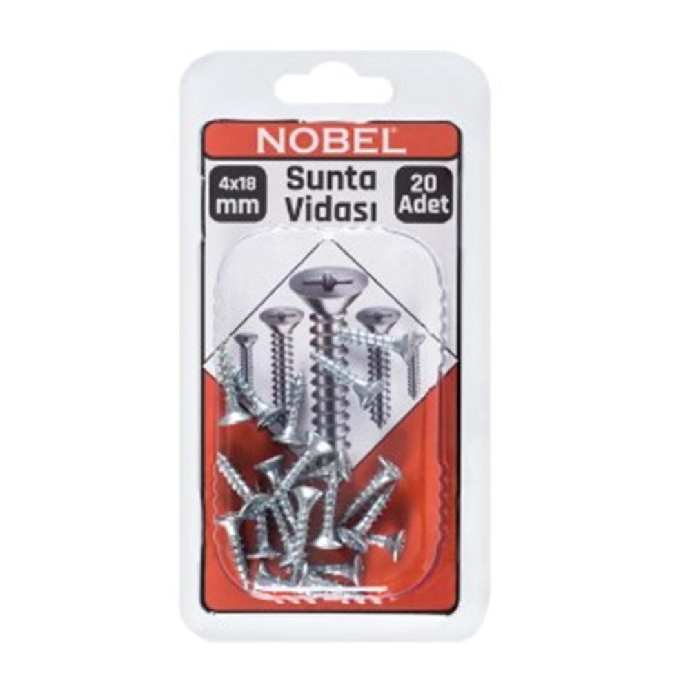 NOBEL FIX SUNTA VİDASI YHB 4 X 18 MM 20 Lİ