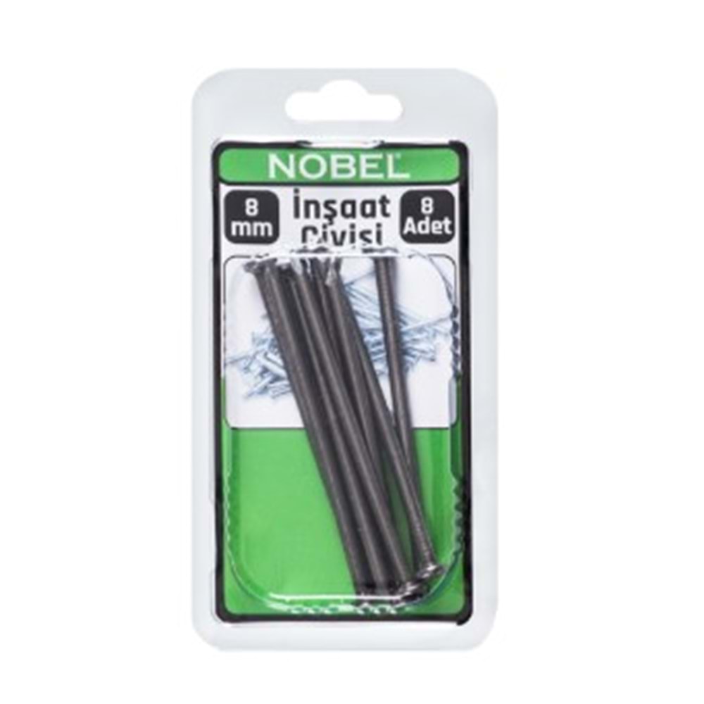 NOBEL FIX İNŞAAT ÇİVİSİ 8 CM 8 Lİ