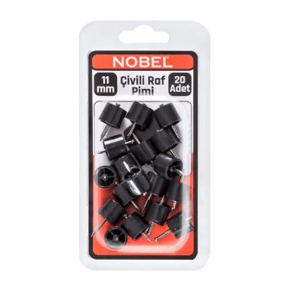 NOBEL FIX ÇİVİLİ RAF PİMİ SİYAH Q11 MM 20 Lİ