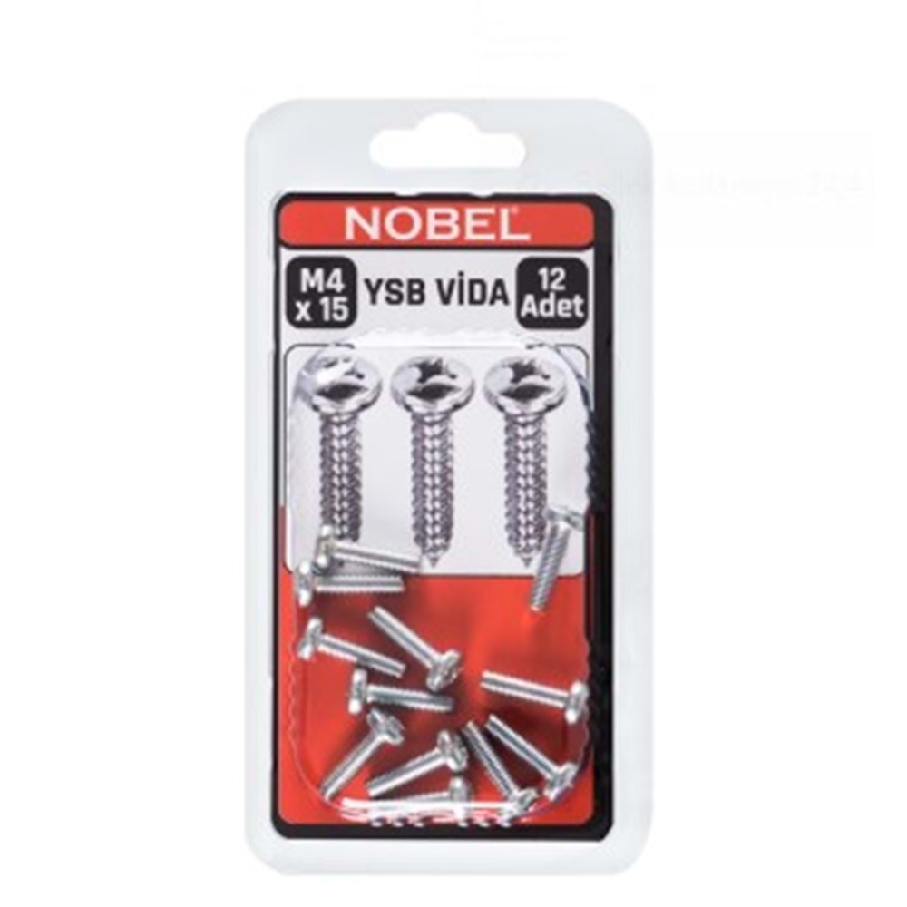 NOBEL FIX YSB VİDA (M4) 15 MM 12 Lİ 12*