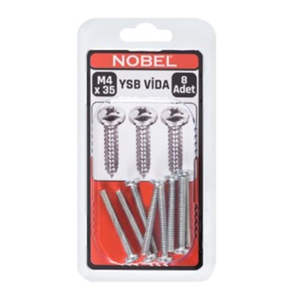 NOBEL FIX YSB VİDA (M4) 35 MM 8 Lİ 12*