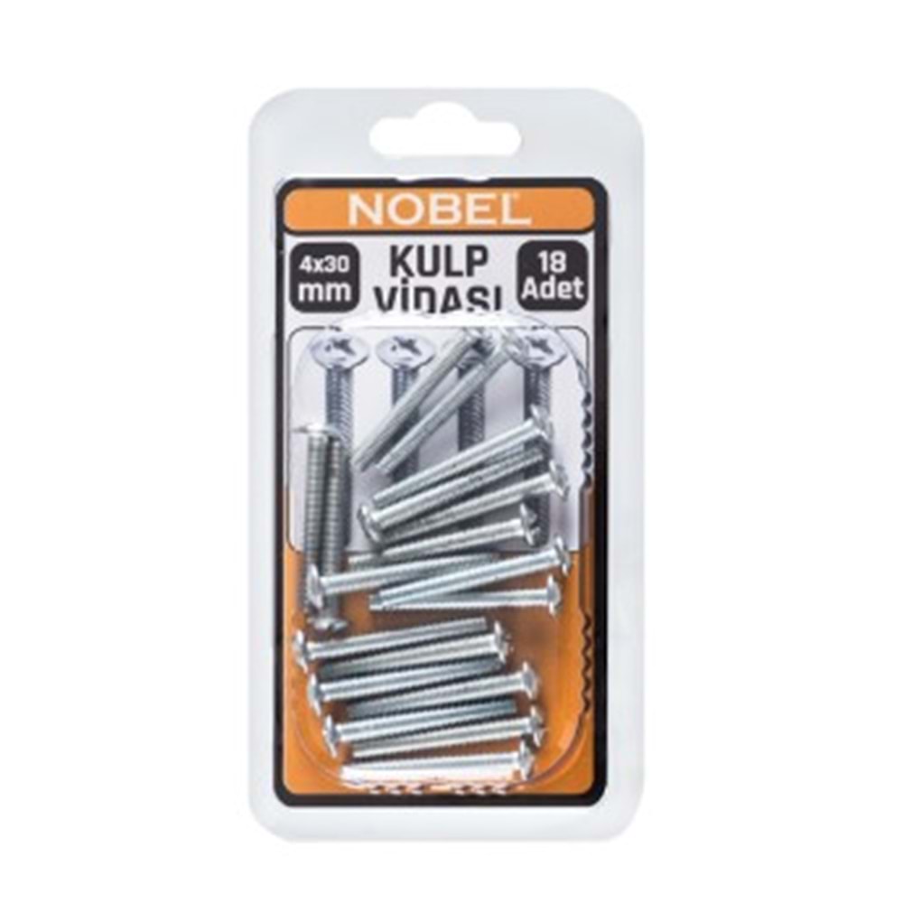 NOBEL FIX METRİK KULP VİDASI 4X30 MM 18 Lİ 12*