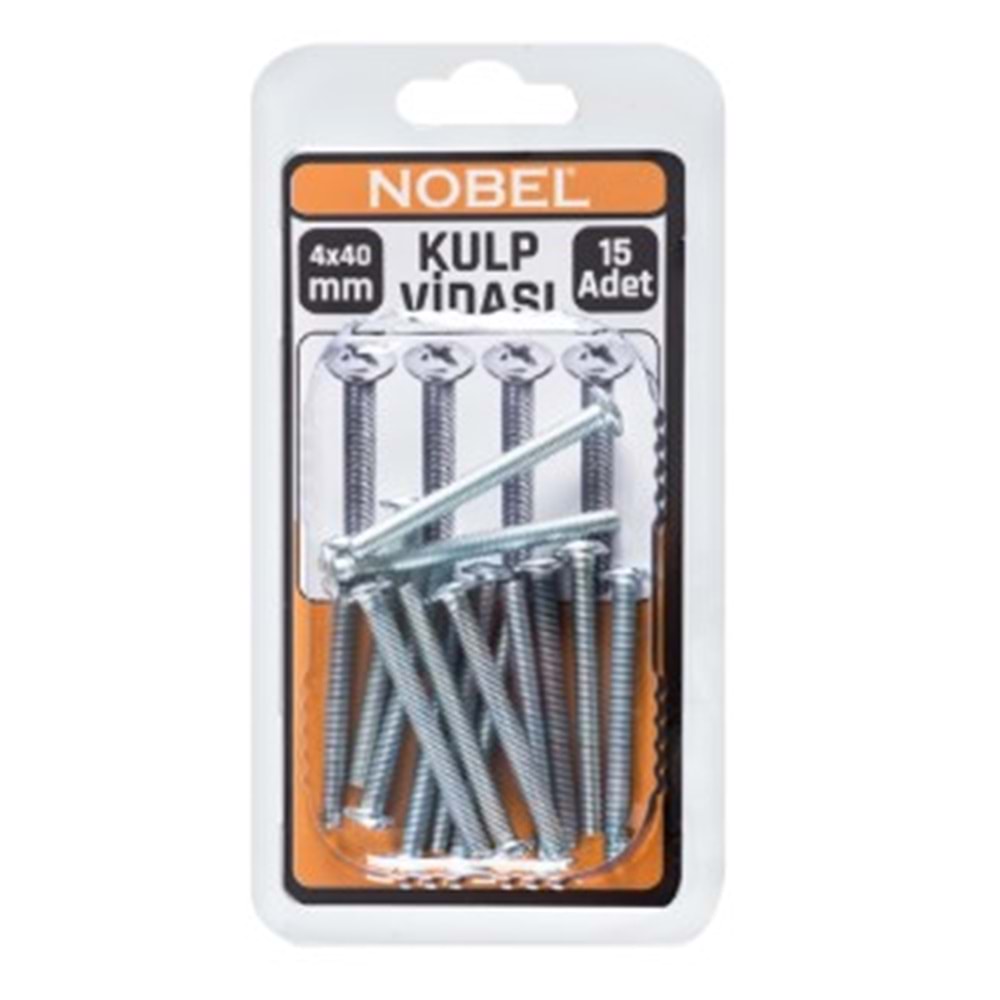 NOBEL FIX METRİK KULP VİDASI 4X40 MM 15 Lİ