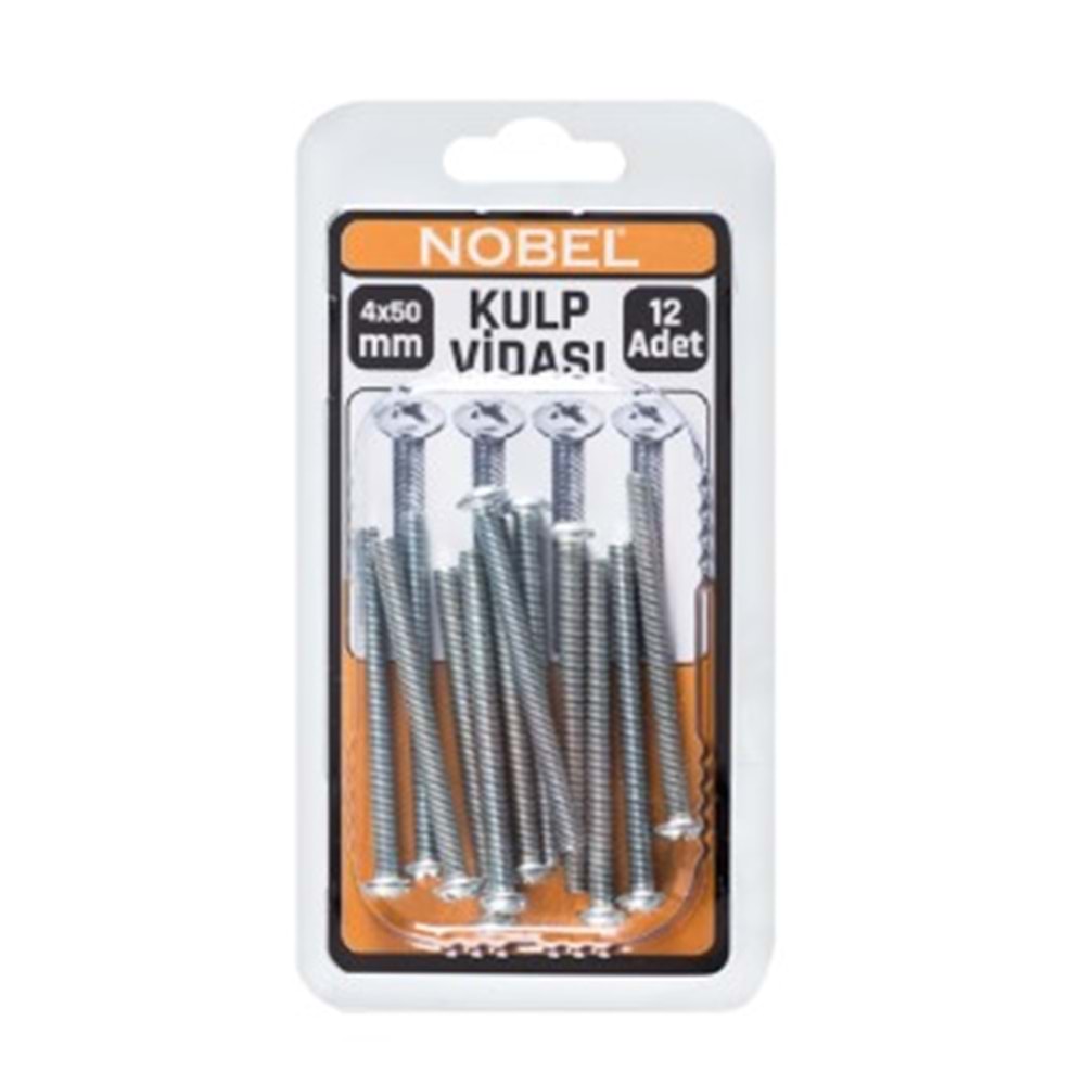 NOBEL FIX METRİK KULP VİDASI 4*50 MM 12 Lİ
