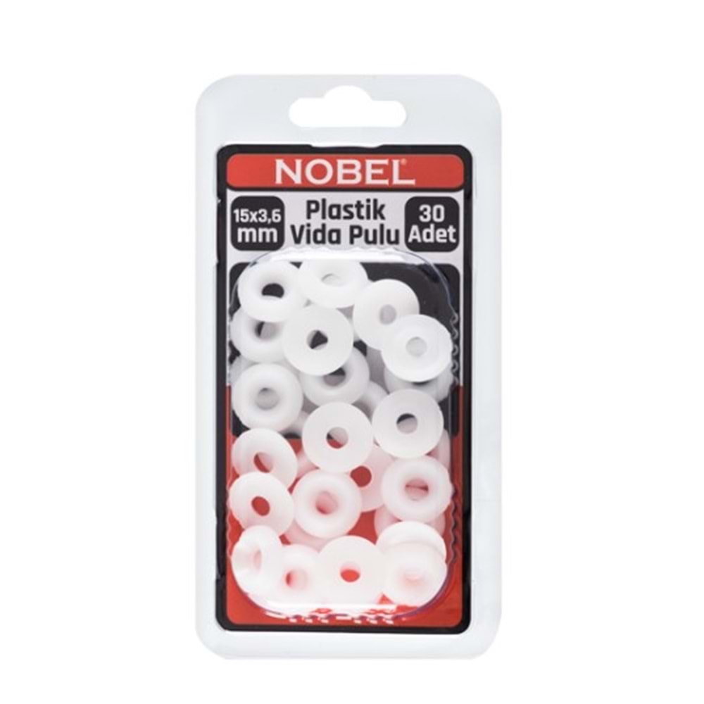 NOBEL FIX PLASTİK VİDA PULU 15X3,6 30 LU 12*