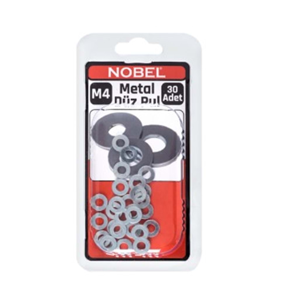 NOBEL FIX DÜZ RONDELA M4 ÇİNKO ( DİN125 ) 30