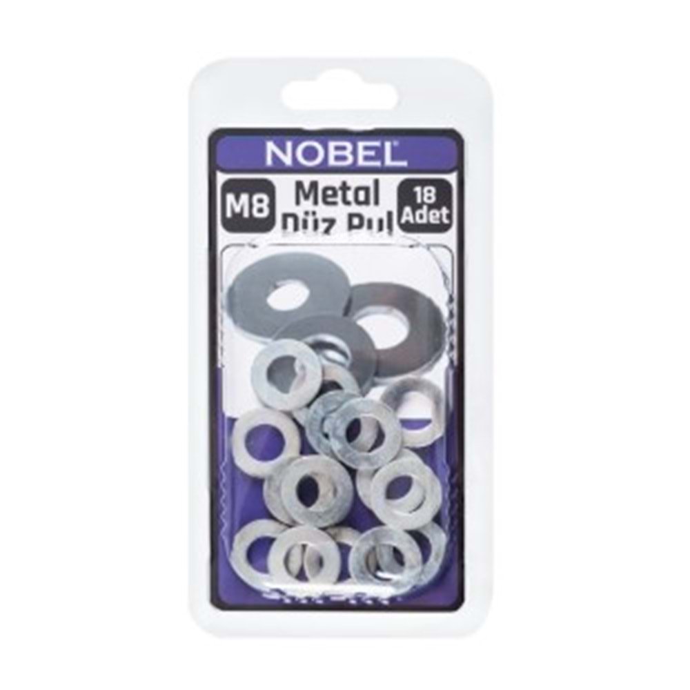 NOBEL FIX DÜZ RONDELA M8 ÇİNKO ( DİN125 ) 18