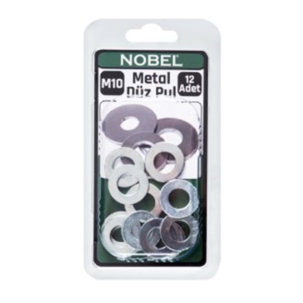 NOBEL FIX DÜZ RONDELA M10 ÇİNKO ( DİN125 ) 12