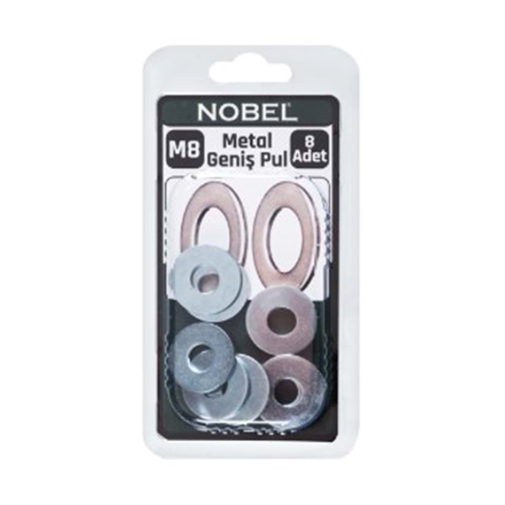 NOBEL FIX GENİŞ RONDELA M8 (5/16-2) ÇİNKO ( D