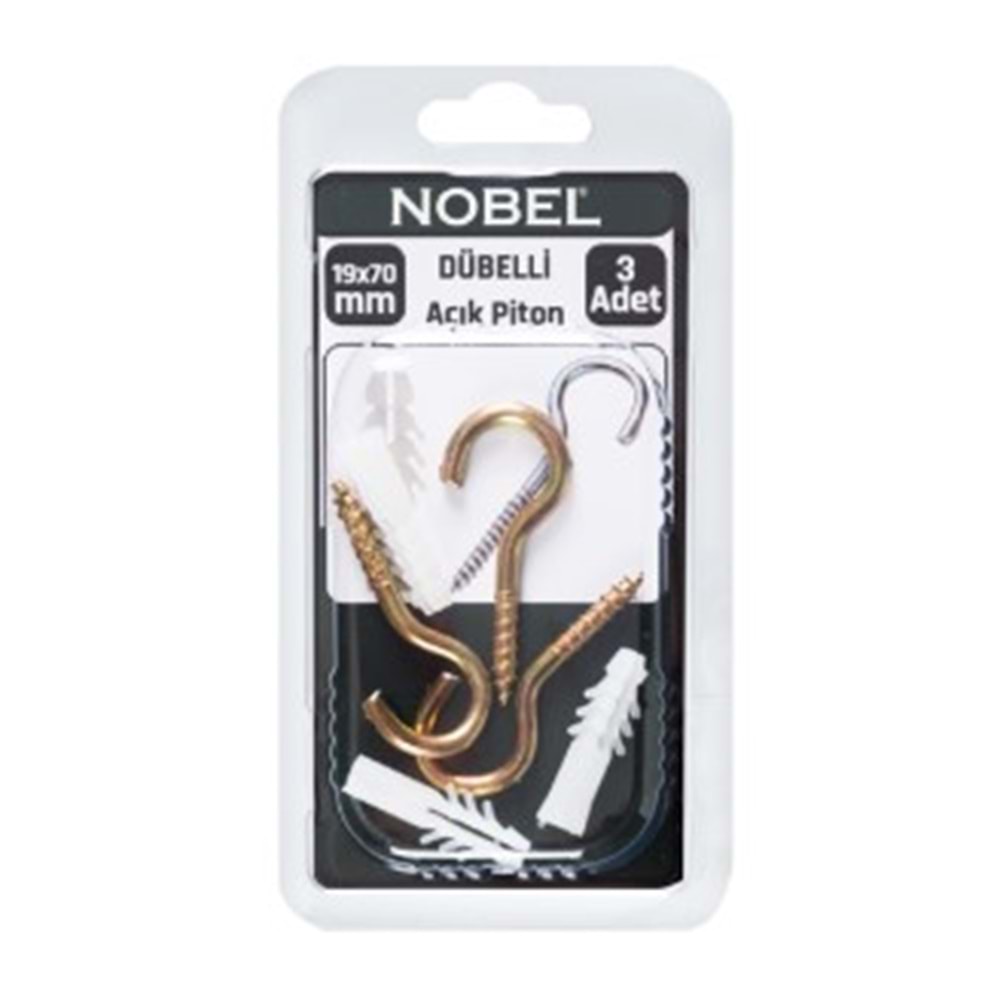 NOBEL FIX AÇIK PİTON 19x70 MM DÜBELLİ 3 LÜ 12*