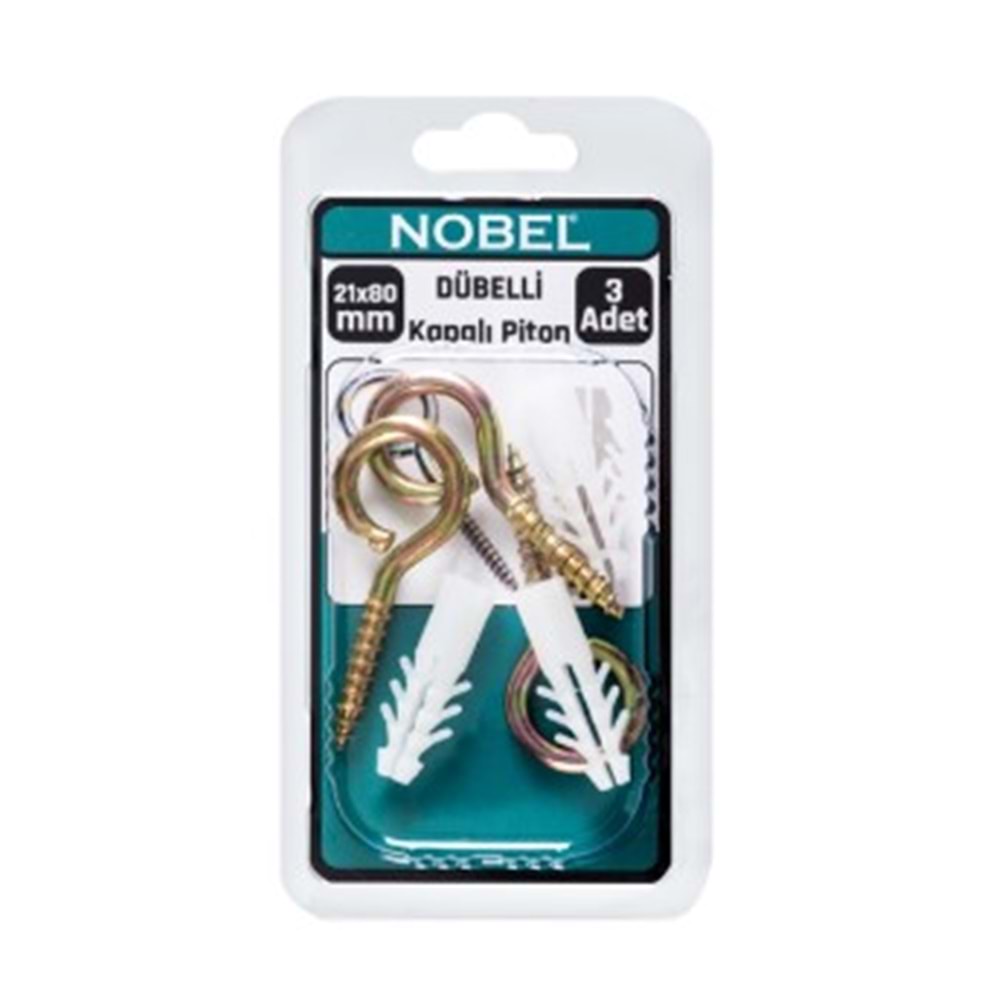 NOBEL FIX KAPALI PİTON 21X80 MM DÜBELLİ 3 LÜ 12*