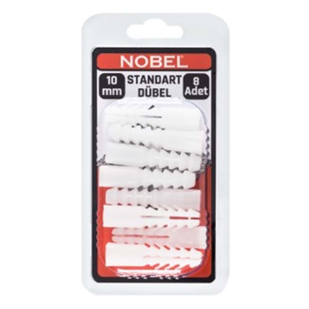 NOBEL FIX PLASTİK DÜBEL STANDART 10 MM 8 Lİ 12*