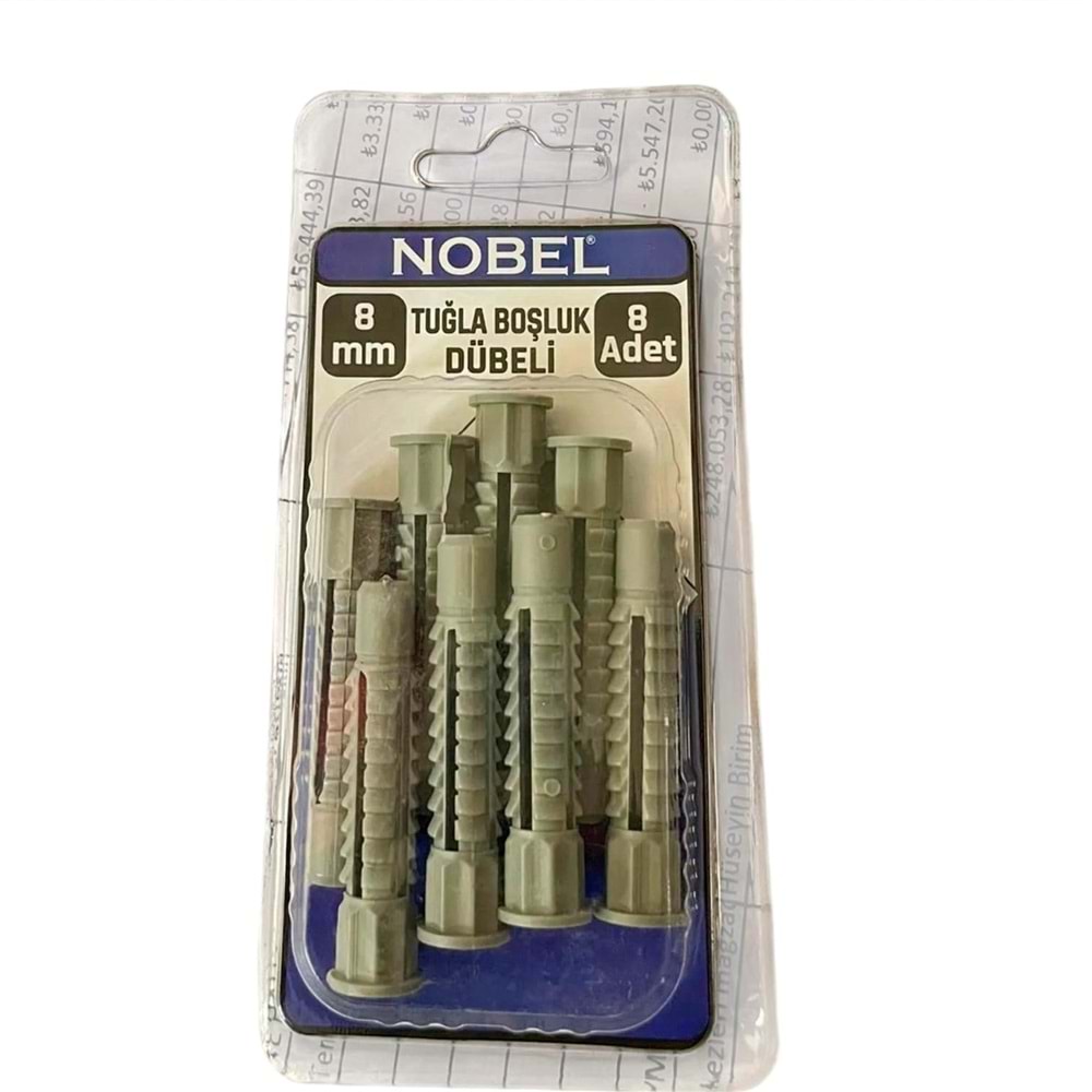 NOBEL FIX TUĞLA BOŞLUK DÜBELİ 8 MM 8 Lİ 12*